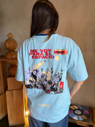 Camiseta DDE - ME VOY PARA EL ESPACIO (azul)