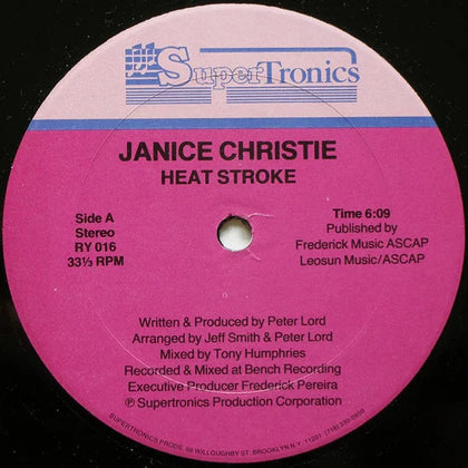Janice Christie – Heat Stroke (Usado vg+)