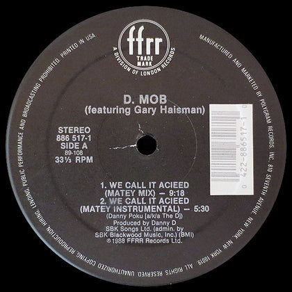 D Mob - We Call It Acieed / Trance Dance - Image 3