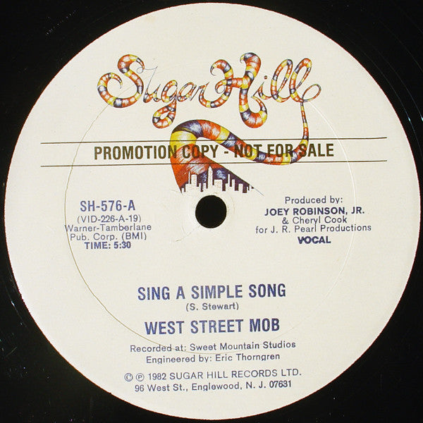 (Usado vg+) West Street Mob – Sing A Simple Song / Another Muther For Ya