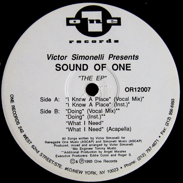 (Usado vg) Victor Simonelli Presents Sound Of One – The EP
