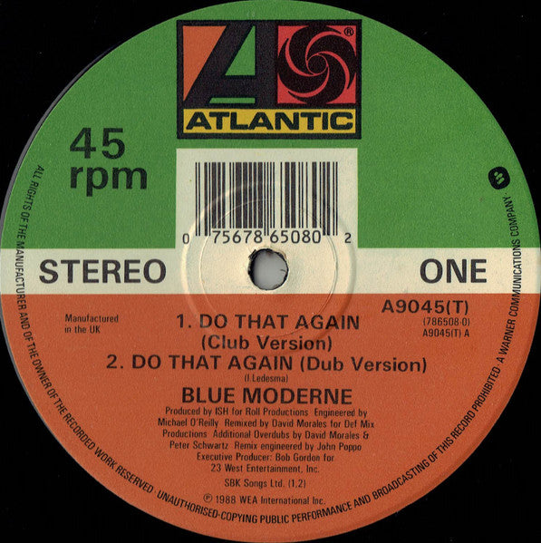 (Usado vg) Blue Moderne – Do That Again
