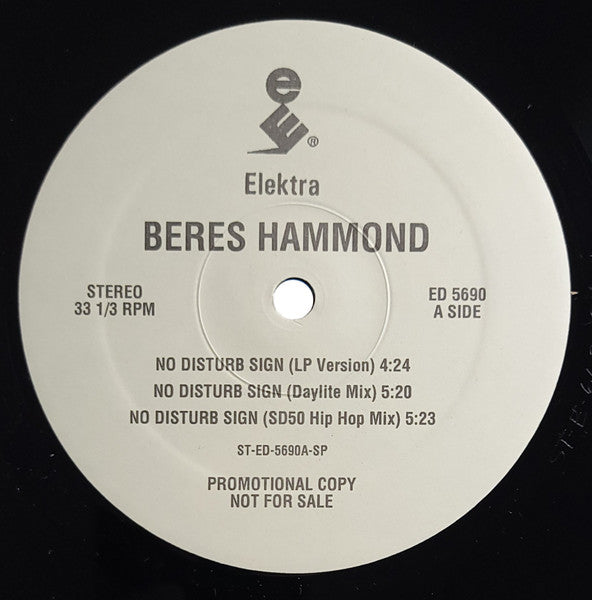 (Usado vg) Beres Hammond - No disturb sign