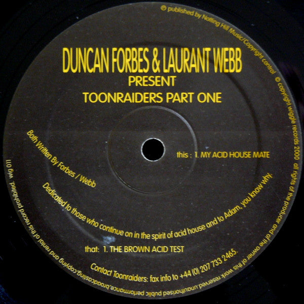 (Usado vg+) Duncan Forbes & Laurant Webb Present Toonraiders – Toonraiders Part One