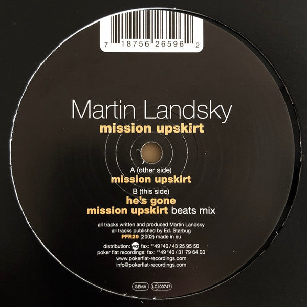 (Usado vg) Martin Landsky – Mission Upskirt