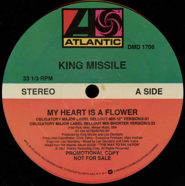 (Usado vg) King Missile – My Heart Is A Flower
