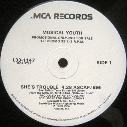 Musical Youth – She's Trouble / Incommunicado (Usado vg+)
