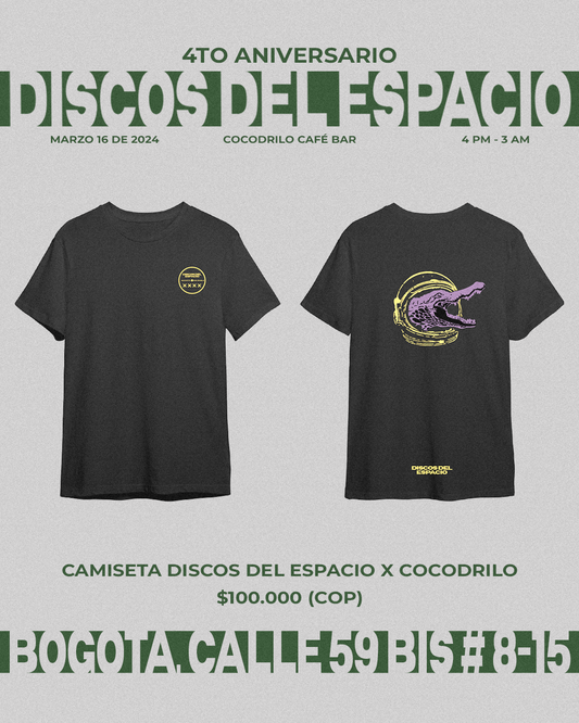 Camiseta Discos del Espacio X Cocodrilo