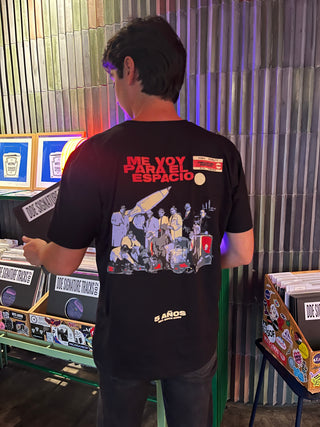 Camiseta DDE - ME VOY PARA EL ESPACIO (negra)