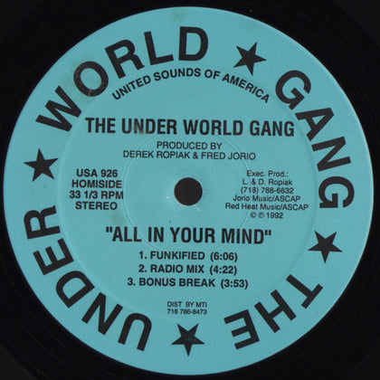 The Under World Gang - All In Your Mind - Image 1