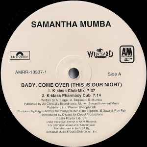 Samantha Mumba - Baby, Come Over (This Is Our Night) - Image 1