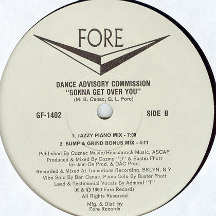 Dance Advisory Commission - Gonna Get Over You - Image 2