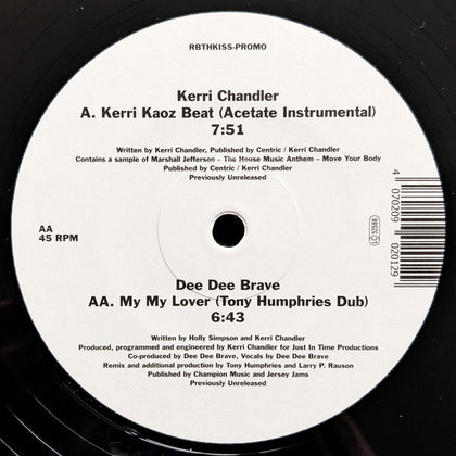 Kerri Chandler / Dee Dee Brave - Tony Humphries Acetates - Image 4
