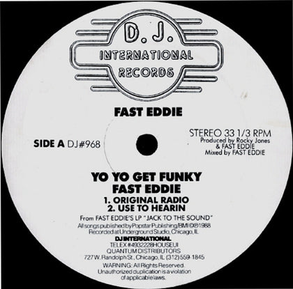 Fast Eddie Smith - Yo Yo Get Funky - Image 1