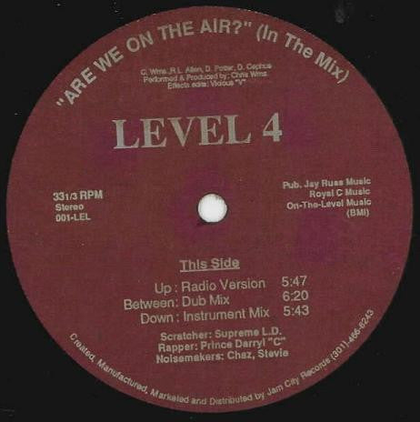 (Usado vg+) Level 4 – Are We On The Air? (In The Mix)