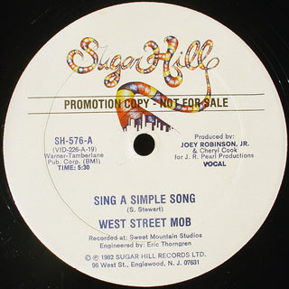 (Usado vg+) West Street Mob – Sing A Simple Song / Another Muther For Ya