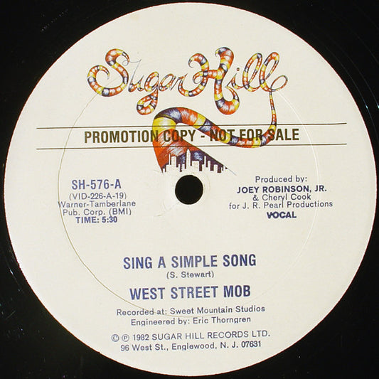 (Usado vg+) West Street Mob – Sing A Simple Song / Another Muther For Ya