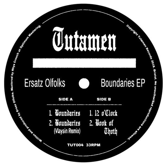 (Usado vg+)  Ersatz Olfolks – Boundaries EP