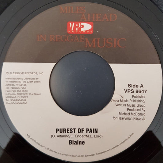 (Usado vg+) Blaine – Purest Of Pain