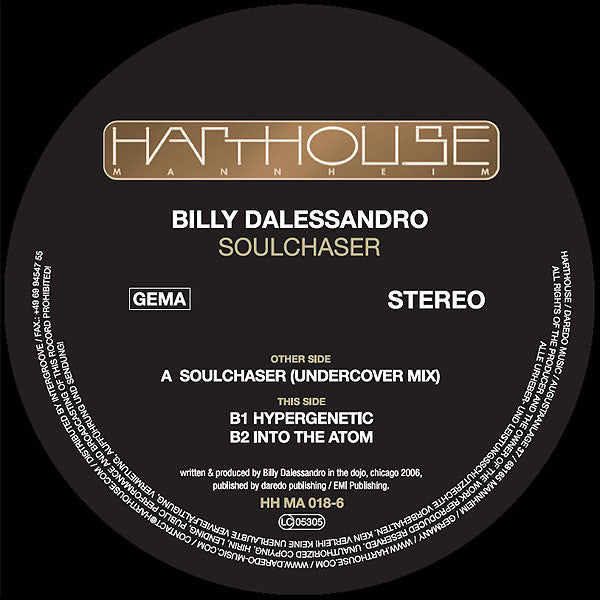 (Usado vg+) Billy Dalessandro – Soulchaser