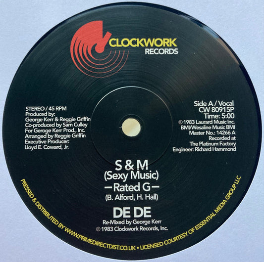 (Nuevo) De De – S & M (Sexy Music)
