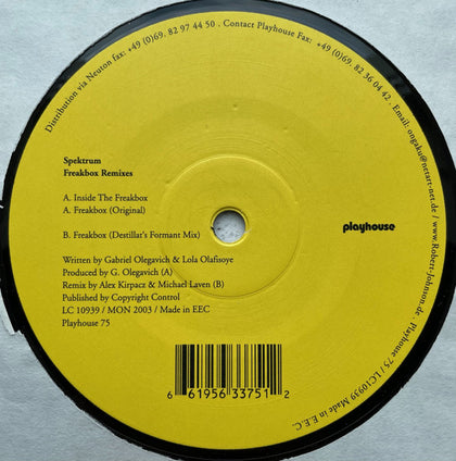 (Usado vg+) Spektrum – Freakbox Remixes