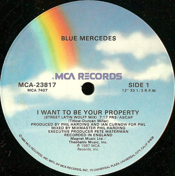 (Usado vg+) Blue Mercedes – I Want To Be Your Property (DEF B4 Dishonour Mix)