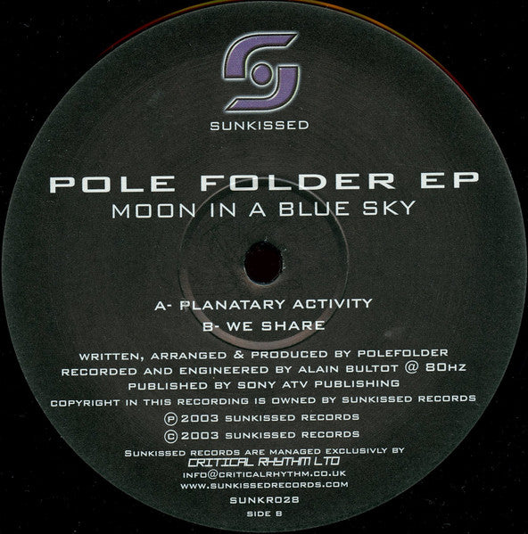 (Usado vg) Pole Folder – Moon In A Blue Sky EP