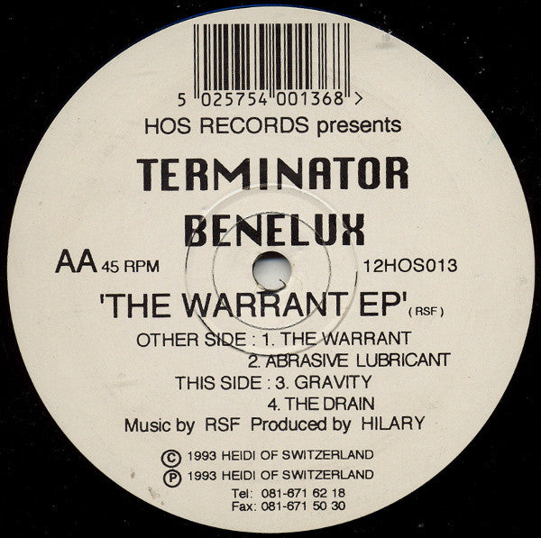 (Usado vg) Terminator Benelux – The Warrant EP