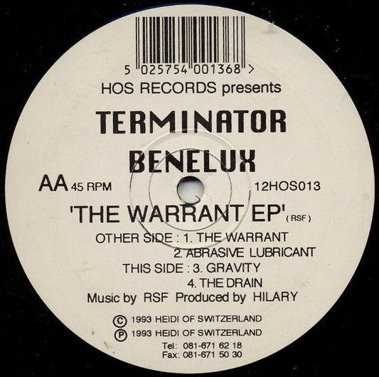 (Usado vg) Terminator Benelux – The Warrant EP