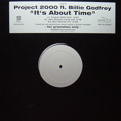 (Usado vg+) Project 2000 Ft. Billie Godfrey – It's About Time