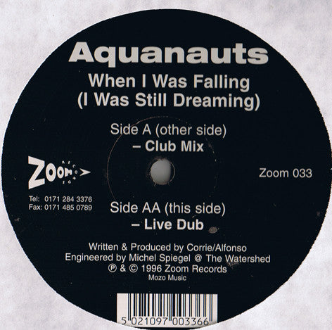 (Usado vg) Aquanauts – When I Was Falling (I Was Still Dreaming)