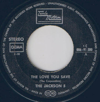 (Usado vg+) The Jackson Five – The Love You Save