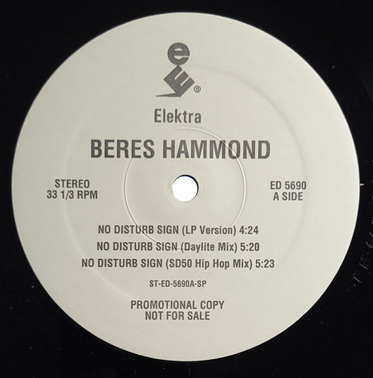 (Usado vg) Beres Hammond - No disturb sign