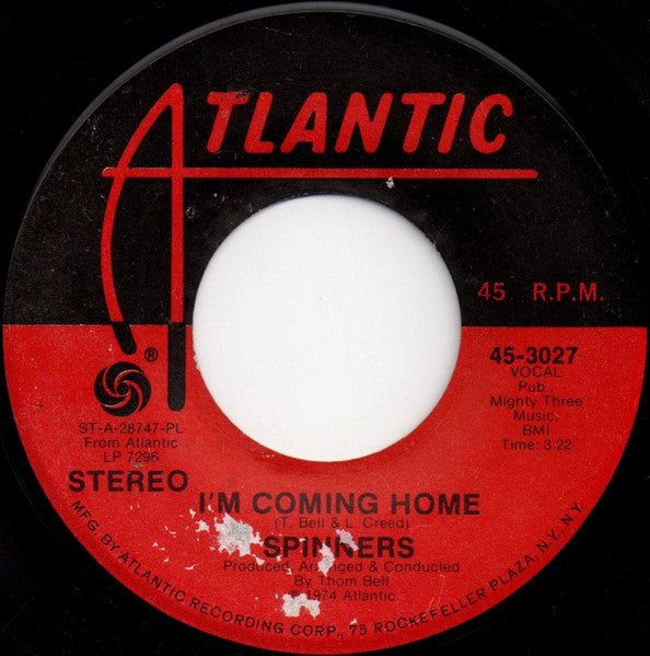 (Usado vg+) Spinners – I'm Coming Home / He'll Never Love You Like I Do