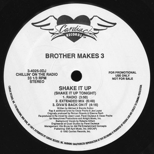 (Usado vg+) Brother Makes 3 – Shake It Up (Shake It Up Tonight)
