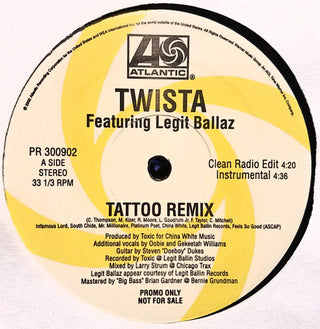 (Usado vg+) Twista – Tattoo (Remix)