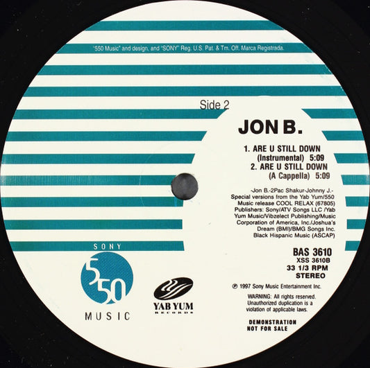 (Usado vg) Jon B – Are U Still Down