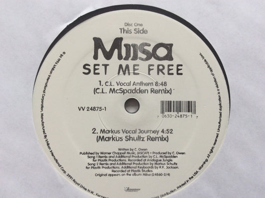 (Usado vg+) Miisa – Set Me Free
