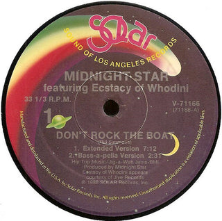 (Usado vg+) Midnight Star Featuring Ecstacy Of Whodini* – Don't Rock The Boat