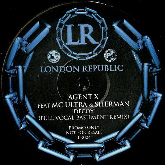 (Usado vg+) Agent X Feat MC Ultra & Sherman – Decoy (Full Vocal Bashment Remix)