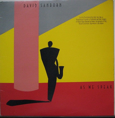 David Sanborn – As We Speak (Usado vg+)