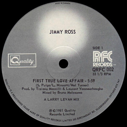 (Usado vg+) Jimmy Ross – First True Love Affair