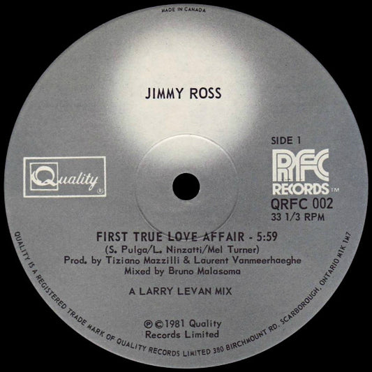 (Usado vg+) Jimmy Ross – First True Love Affair