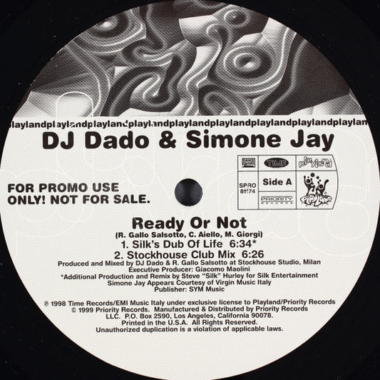 (Usado vg+) DJ Dado & Simone Jay – Ready Or Not