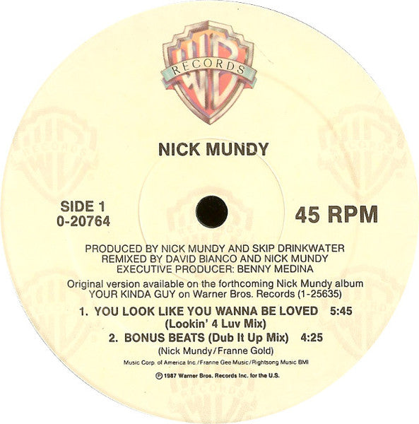 (Usado vg+) Nick Mundy – You Look Like You Wanna Be Loved