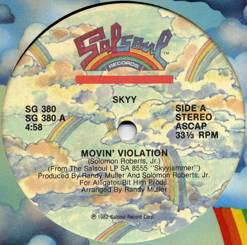 (Usado vg+) Skyy – Movin' Violation