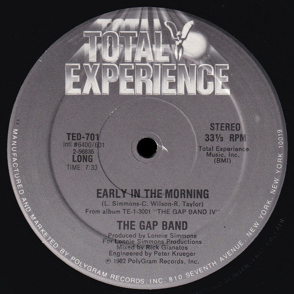 (Usado vg+) The Gap Band – Early In The Morning