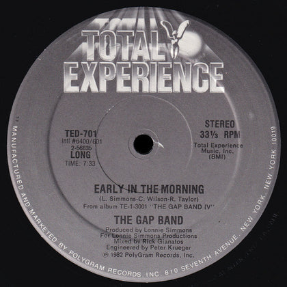(Usado vg+) The Gap Band – Early In The Morning
